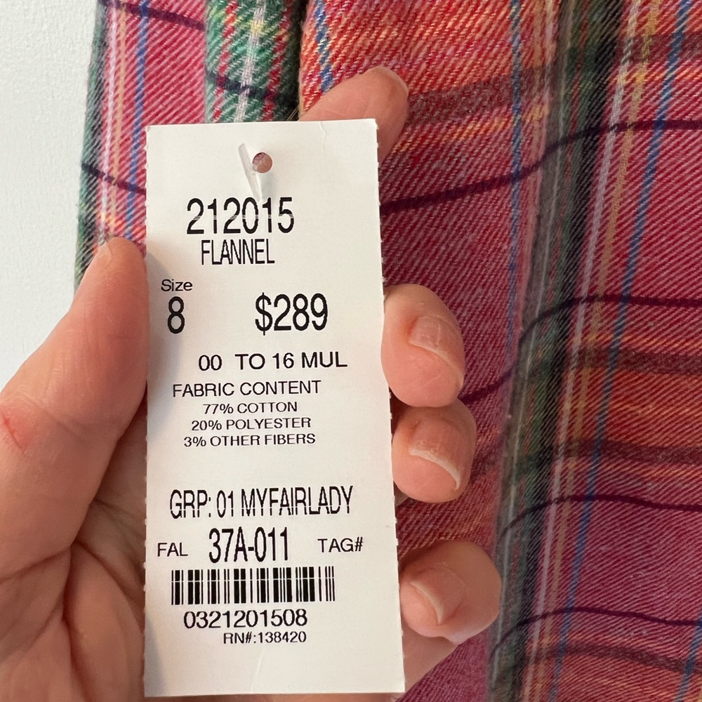 Etcetera Colorful Plaid and Pearl Appliqué Long Sleeve Blouse - Picture 6 of 7